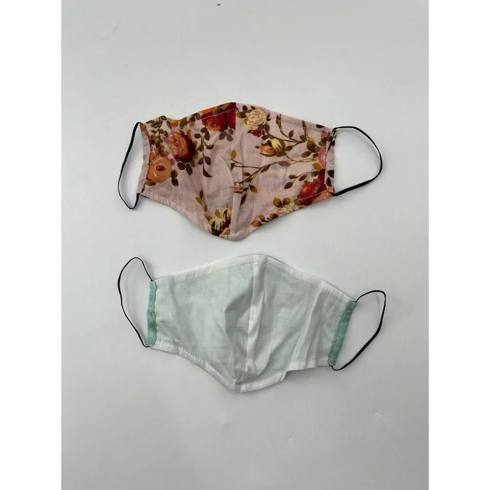 Serengetee Face Masks Facial Covering Fabric Elastic Strap Reusable 2-Pack Women